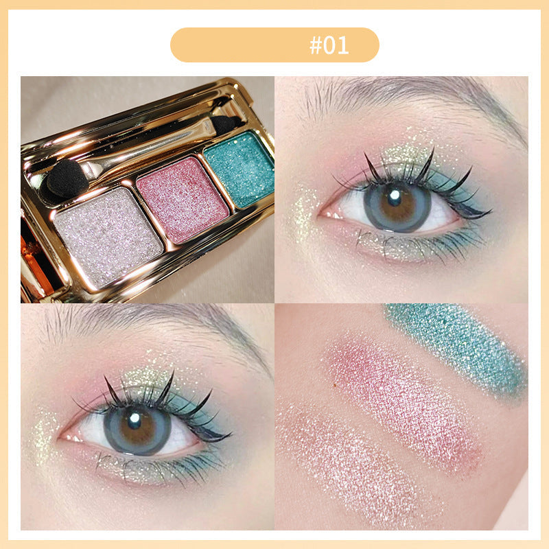 Retro trend tri-color eyeshadow