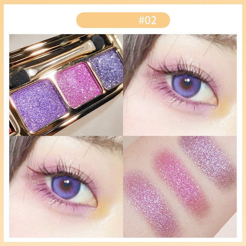 Retro trend tri-color eyeshadow