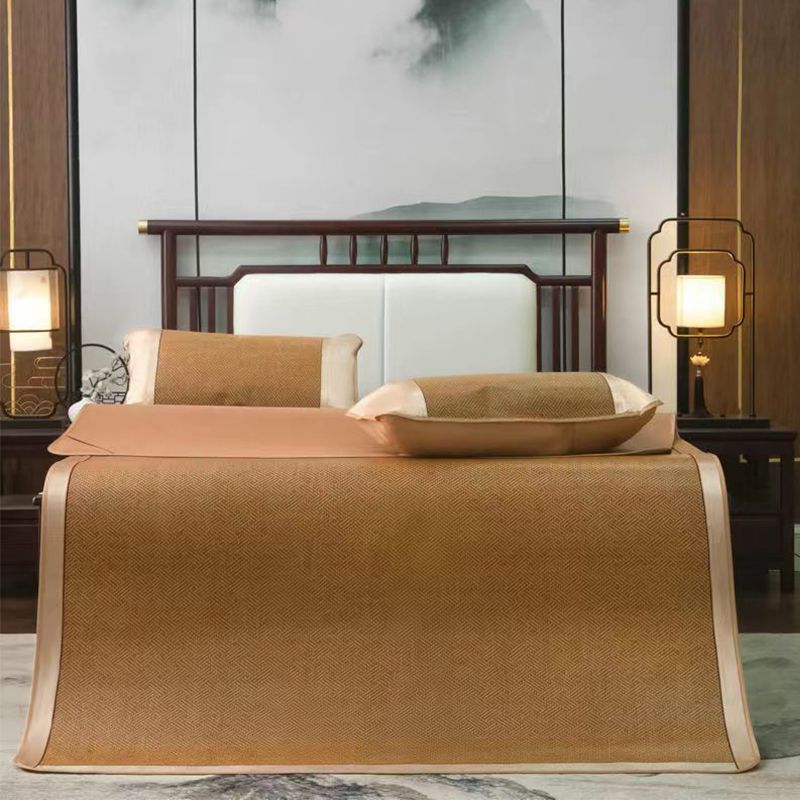 Summer Ice Silk Rattan Mat Bed Sheet 3-piece Set