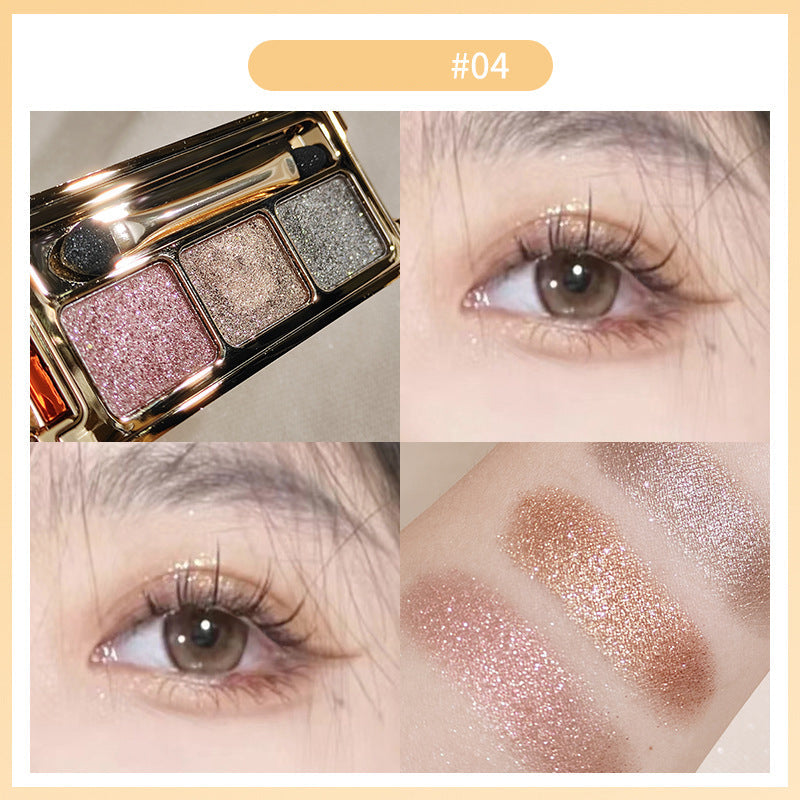 Retro trend tri-color eyeshadow