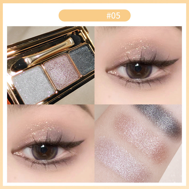 Retro trend tri-color eyeshadow