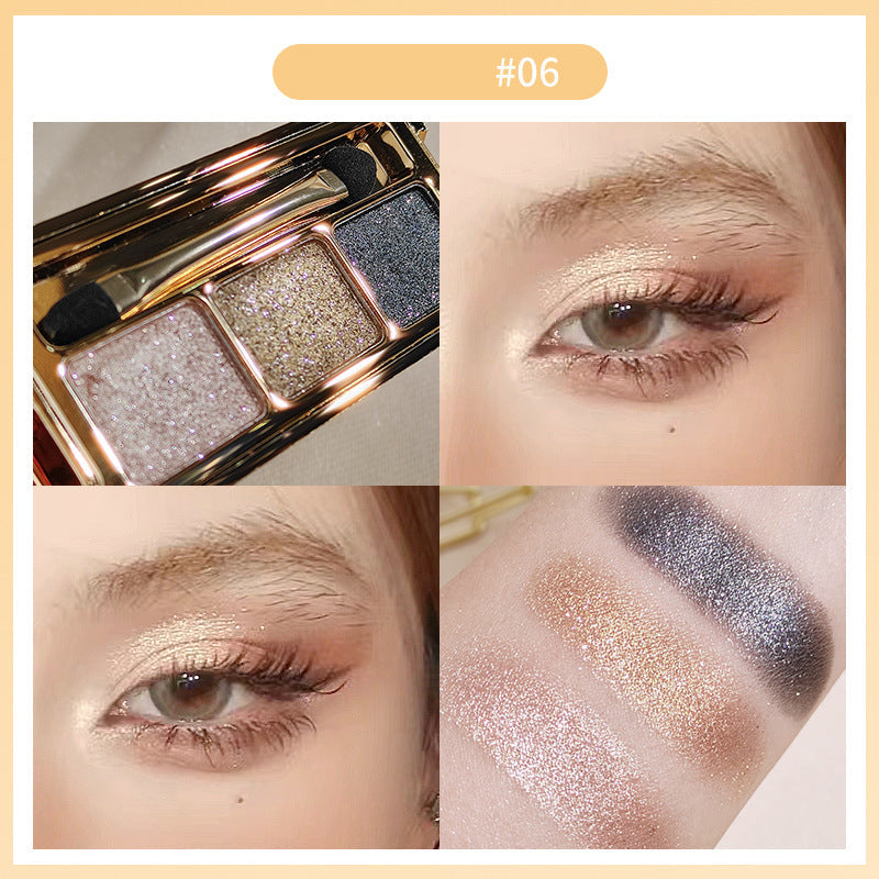 Retro trend tri-color eyeshadow