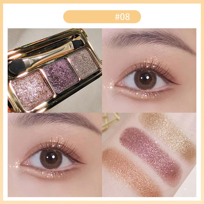 Retro trend tri-color eyeshadow