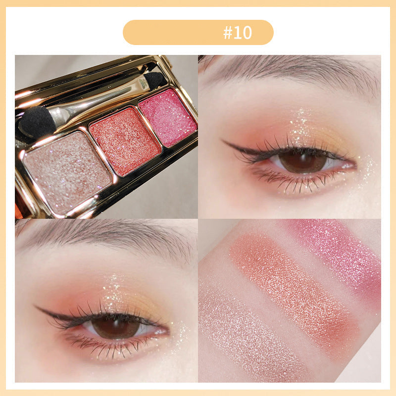 Retro trend tri-color eyeshadow