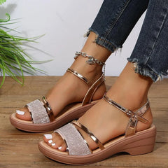 2023 Women Casual High heel Comfy Slip On Sandals