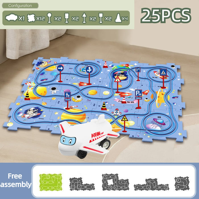 🔥Hot Sale 49% Off🚀Children's Educational Puzzle Track Car Play Set🚗