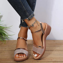 2023 Women Casual High heel Comfy Slip On Sandals