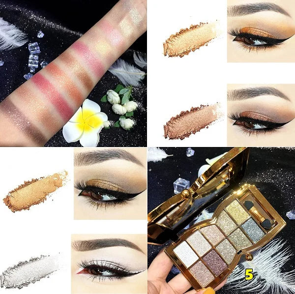 🔥LAST DAY 49% OFF✨10 Colors Sparkle Shimmer Eyeshadow Palette