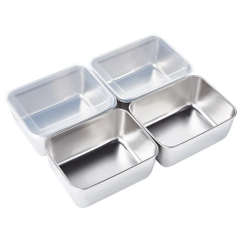 🔥2024-Hot Sale🎁-49% OFF-Stainless Steel Square Plate（With Lid）