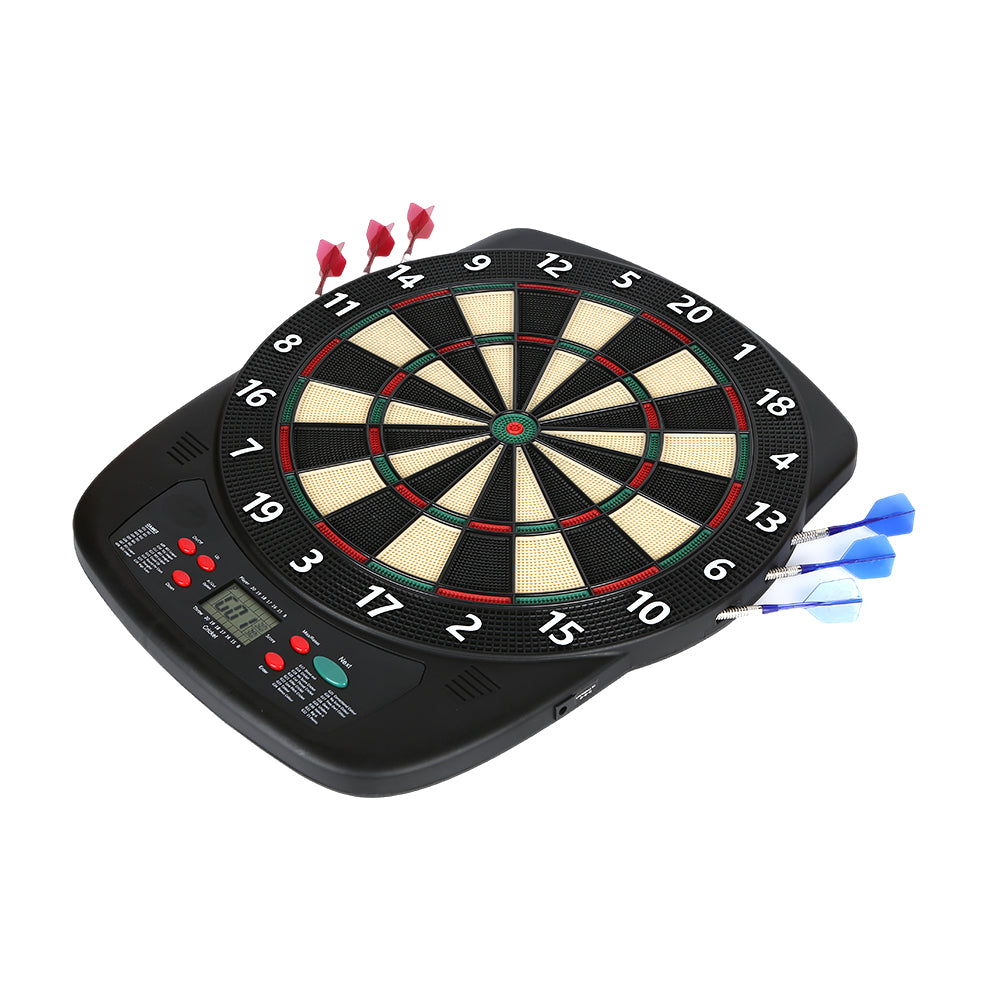 Soft Tip Electronic Dart Board, Dartboard Set 40 Games, 427 Variants Digital Electric Dart Boards with Colorful LED, 6 Darts, 100 Tips, Power Adapter