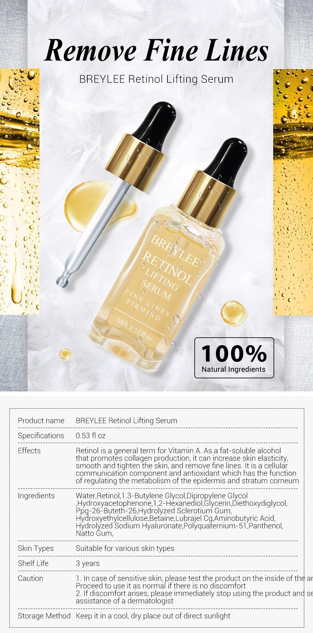 Gold Firming Serum with Vitamin A