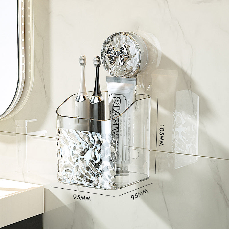 Light Luxury Style Glacier Pattern Suction Cup Shelf