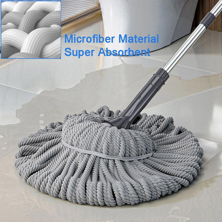 Super Absorbent Self-Wringing Mop with Long Handle