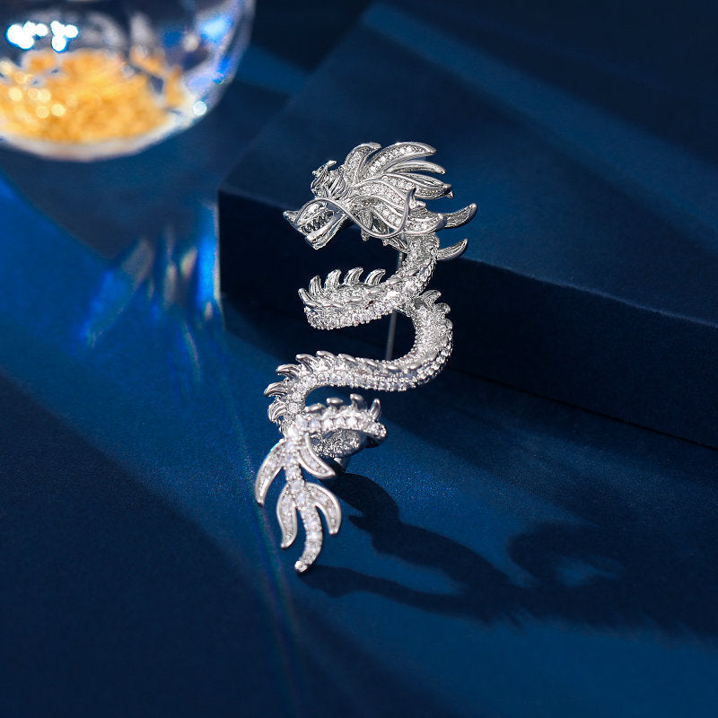 Luxurious Golden Zodiac Dragon Corsage