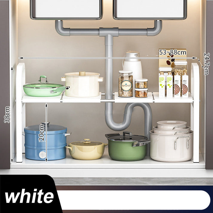 Retractable Under Sink Shelf