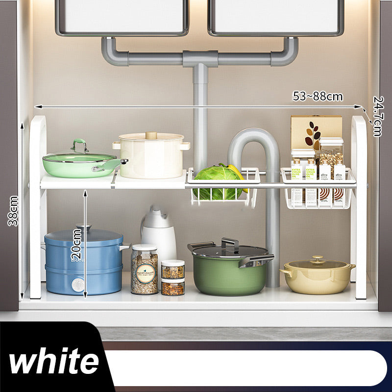 Retractable Under Sink Shelf