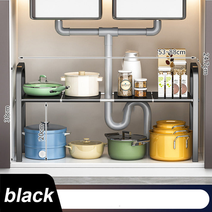 Retractable Under Sink Shelf