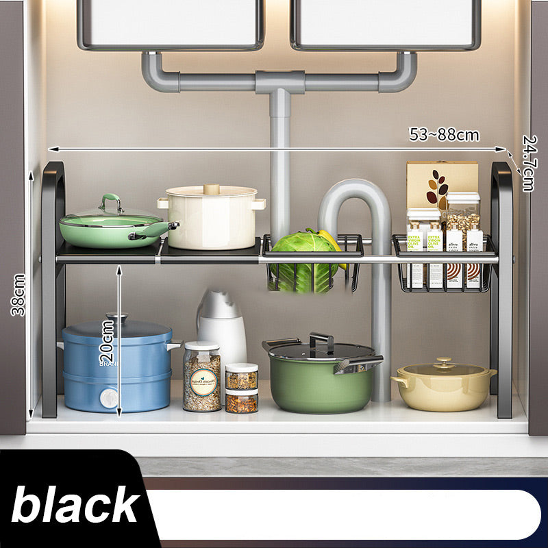 Retractable Under Sink Shelf