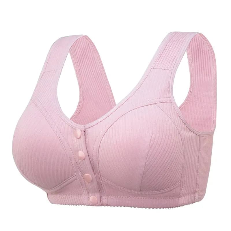 🎉BUY 1 GET 3 (3PACKS) COMFORTABLE FRONT-CLOSURE WIRELESS PLUS SIZE BUTTON BRA