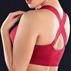 Wireless Front Closure Cross Straps Bras