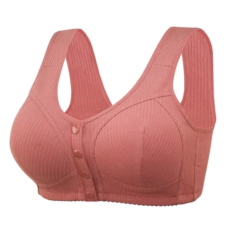 🎉BUY 1 GET 3 (3PACKS) COMFORTABLE FRONT-CLOSURE WIRELESS PLUS SIZE BUTTON BRA