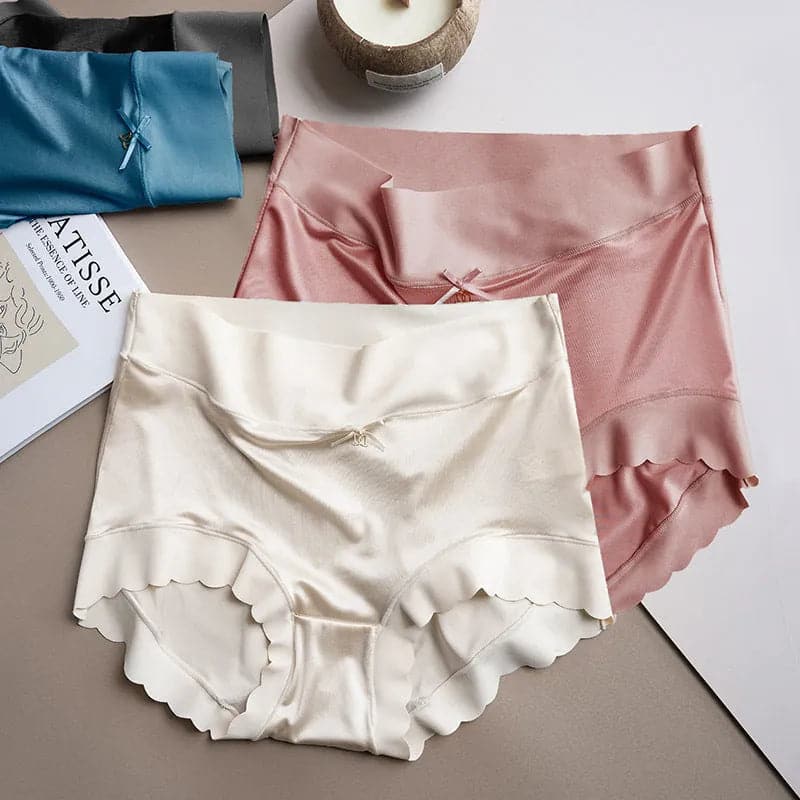 Pay1 Get 3(3packs) Premium Satin Antibacterial Ice Silk Moisture-absorbing Panties