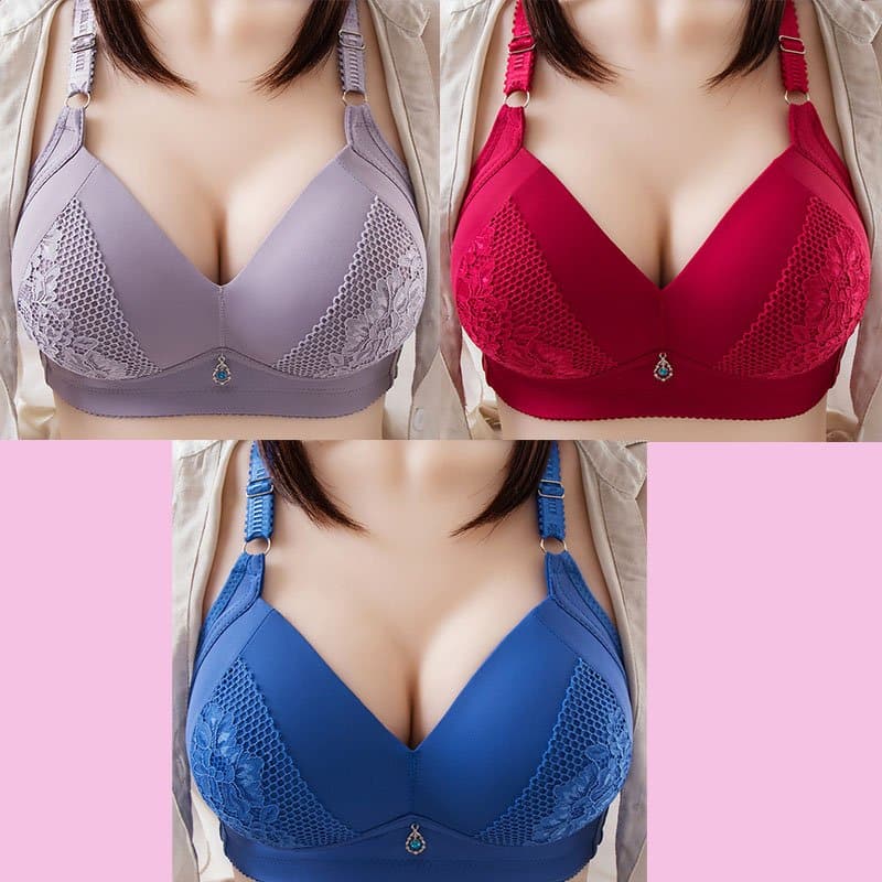 2024 Plus Size Bra Women Underwear Wire Free Comfort Soft Thin Breathable