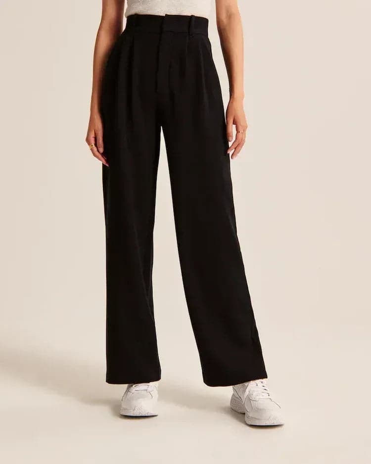 WOMEN'S EFFORTLESS TAILORED WIDE LEG PANTS