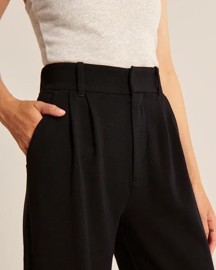 WOMEN'S EFFORTLESS TAILORED WIDE LEG PANTS