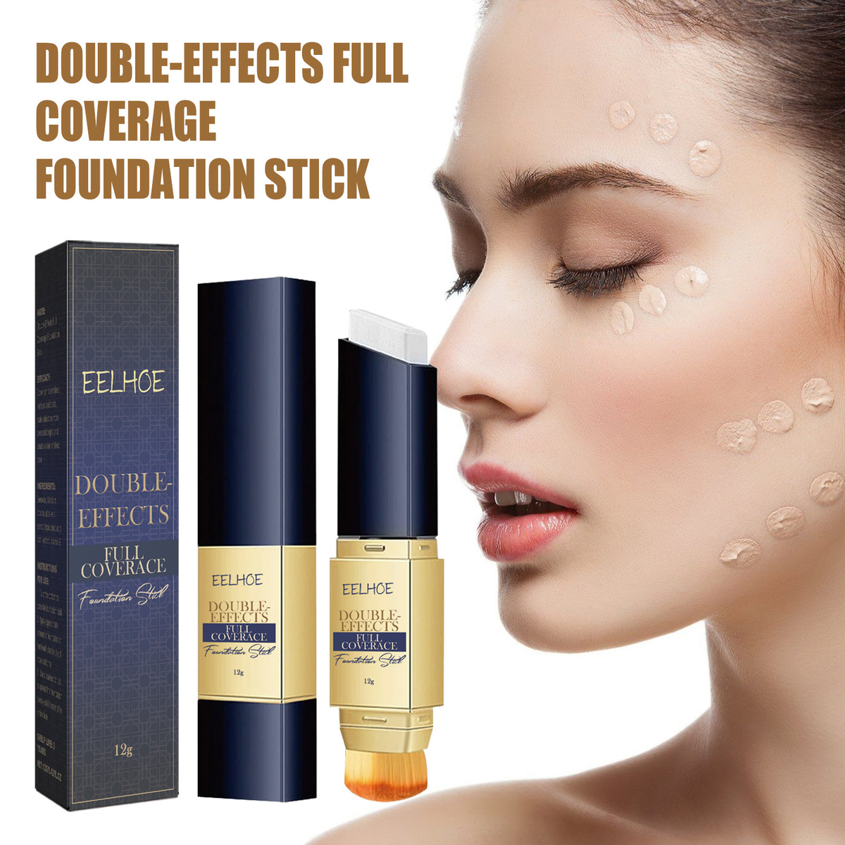 Dual Action Full Coverage Foundation Stick