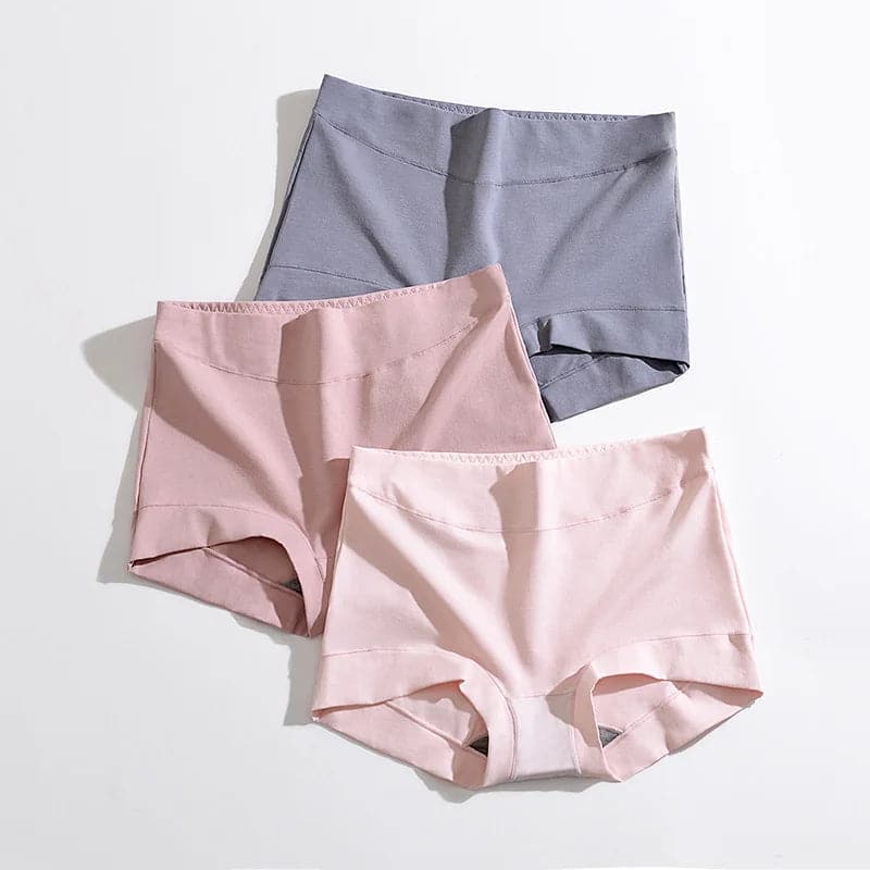 PAY 1 GET 3(3packs)🌸Women's Large Size High Waist Cotton Graphene Crotch Antibacterial Panties