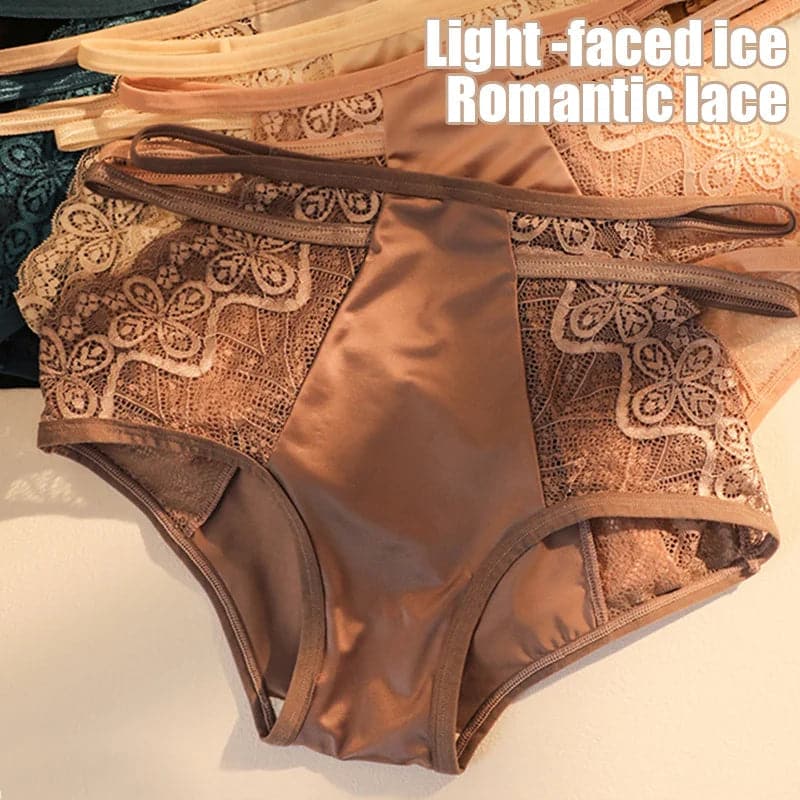 Pay 1 Get 5pcs🌷Sexy Seamless Double Strap Lace Silk Care Panties