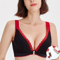 Comfort Wireless Bra Front Closure Sexy Lace Bra Push Up Bra