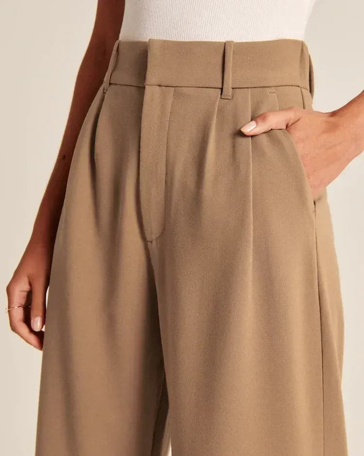 WOMEN'S EFFORTLESS TAILORED WIDE LEG PANTS