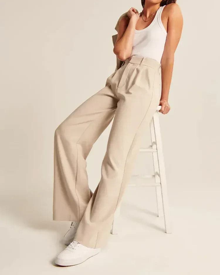 WOMEN'S EFFORTLESS TAILORED WIDE LEG PANTS