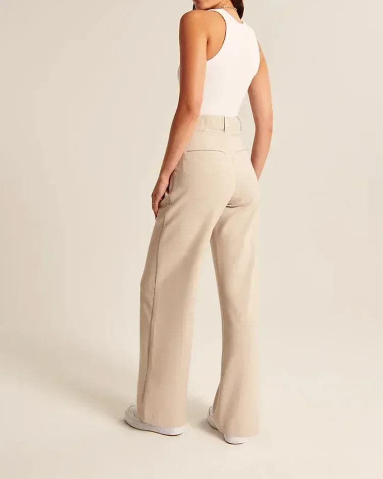 WOMEN'S EFFORTLESS TAILORED WIDE LEG PANTS