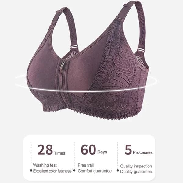 😍Buy 1 Get 1 Free Today🔥Front Zipper Full Cup Lift Bra