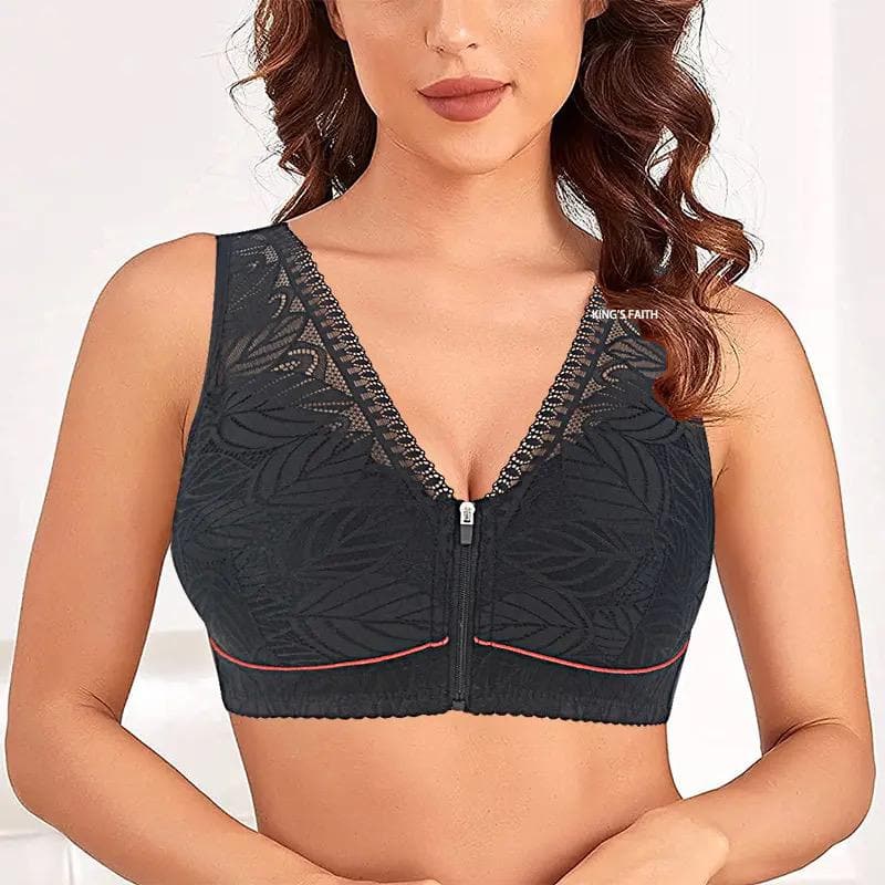 Cotton Bra with Zipper for [1+1 FREE]