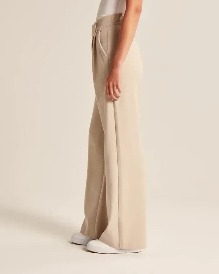 WOMEN'S EFFORTLESS TAILORED WIDE LEG PANTS