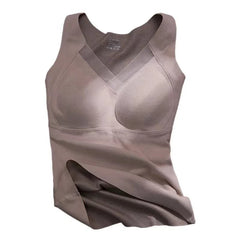 Graphene Velvet Vest All-in-one Breast Pad Free Bra Slim Fit Breast Support Sexy Mesh Heating Warm Vest