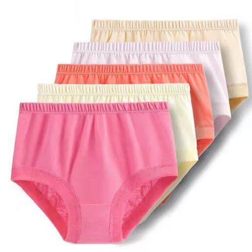 8 PCS Oversize 100 Cotton High Waist Older Plus Comfortable Panties