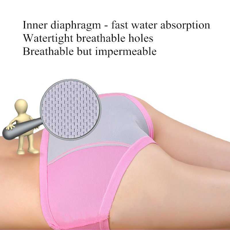 5PCS NEW NATERIALSET HIGH WAIST LEAK PROOF PANTIES