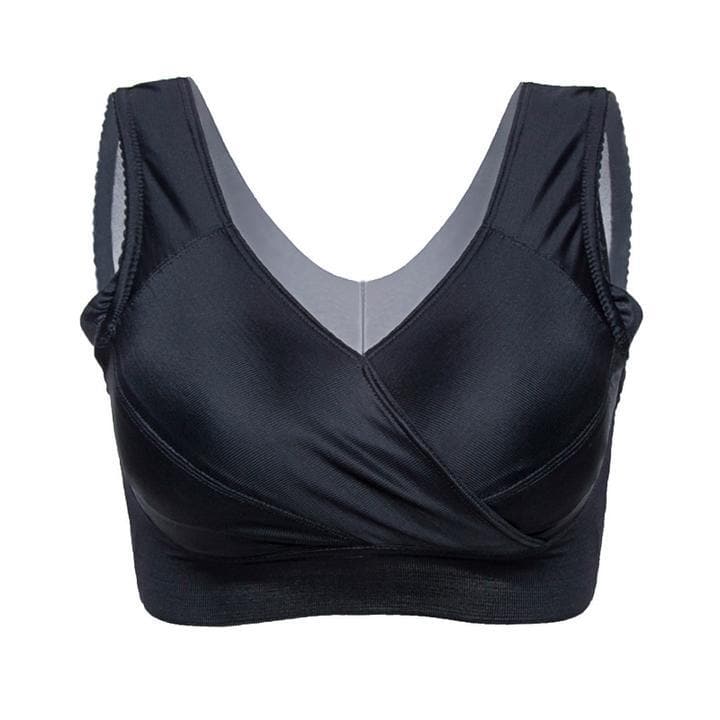 M 8XL Oversized Soft Silk Gather Women s Sleeping Yoga Bra