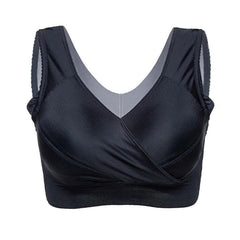 M 8XL Oversized Soft Silk Gather Women s Sleeping Yoga Bra