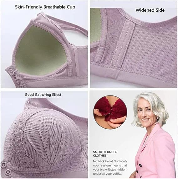 🥰BUY 1 GET 1 FREE🥰-2023 Front Button Breathable Skin-Friendly Cotton Bra