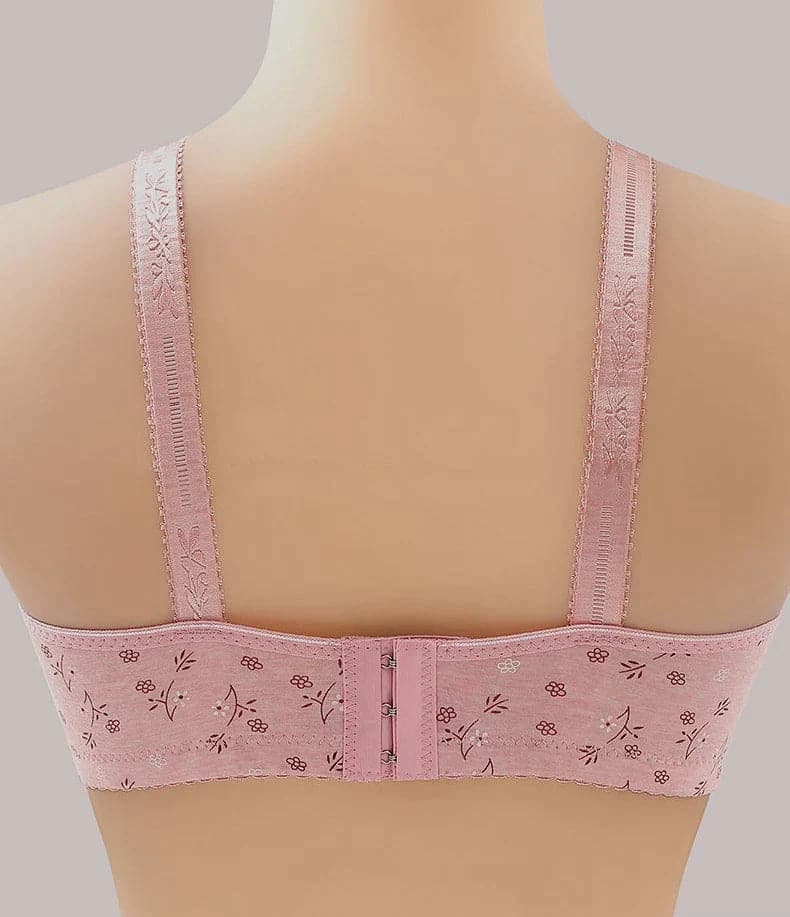 Oversize womens front button printed bra