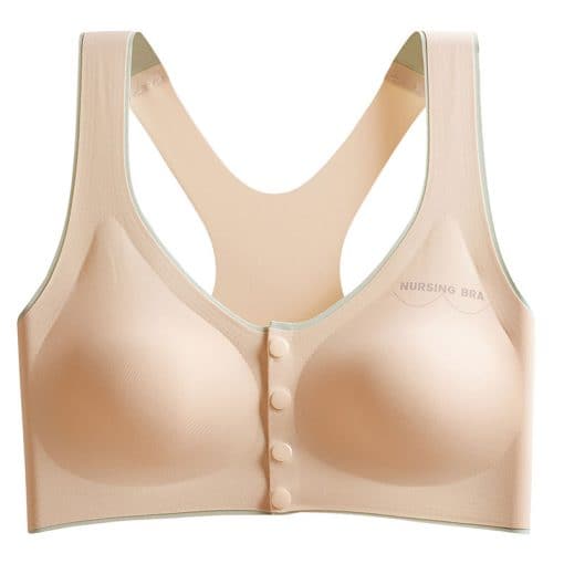 Plus Size M-7XL – 2022 New Arrival Plus Size Ice Silk Front Button Sleeping Yoga Bra