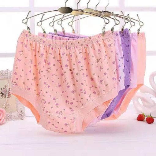 8 PCS Oversize 100 Cotton High Waist Older Plus Comfortable Panties