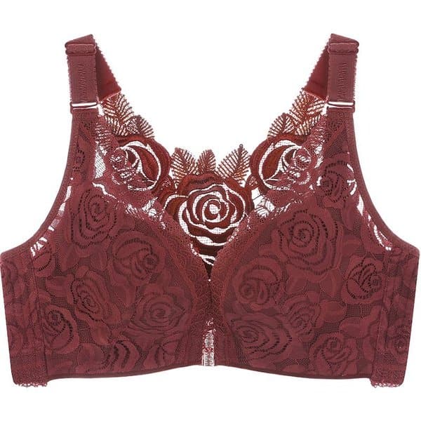 🎁 49% OFF🎁-- FitMe Rose Embroidery Front Closure Wirefree Bra