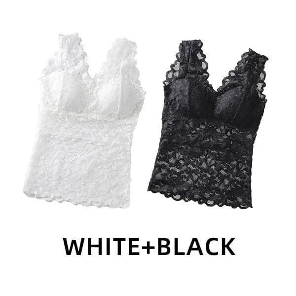 💖Last Day 49% OFF💖Long Lace Beauty Back Undershirt